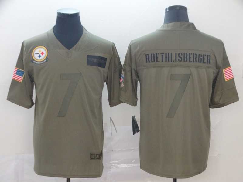 Nike Steelers 7 Ben Roethlisberger 2019 Olive Salute To Service Limited Jersey,We sell and wholesale Nike Steelers 7 Ben Roethlisberger 2019 Olive Salute To Service Limited Jersey on line form chian!